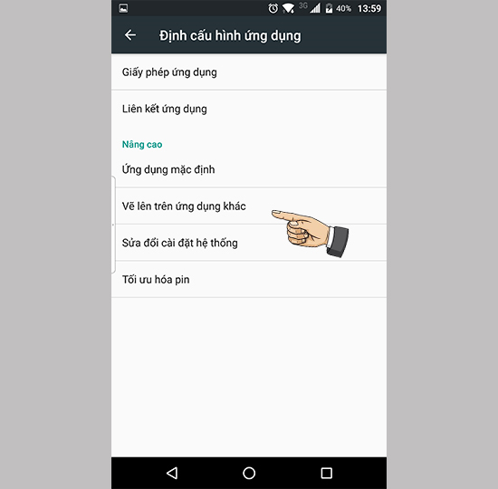 Vẽ lên trên ứng dụng khác